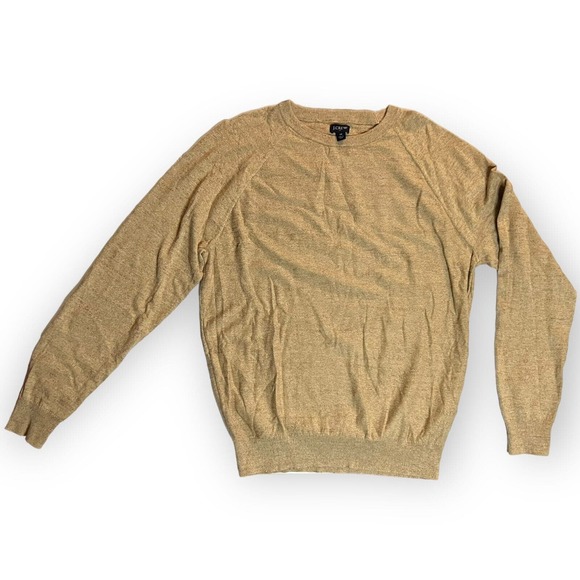 J.CREW Other - J. Crew Men's Heathered Tan Crewneck Knit Cotton Pullover Sweater Size M #F9518